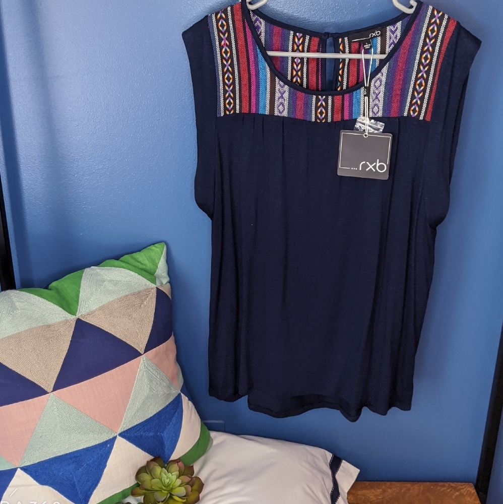 RXB Aztec Print Sleeveless Top